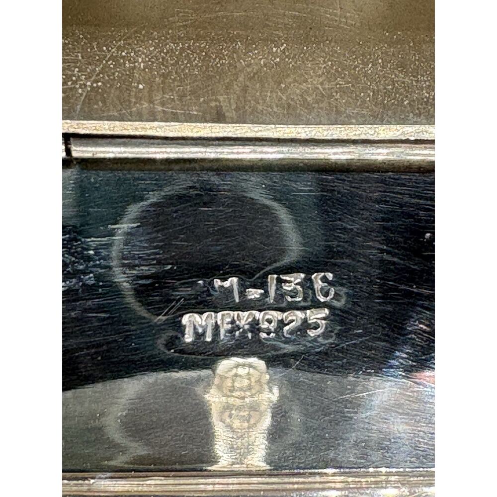 Vintage Taxco Mexico 925 Sterling Silver Purse Pill Trinket Box 24g M-13E - Picture 4 of 8